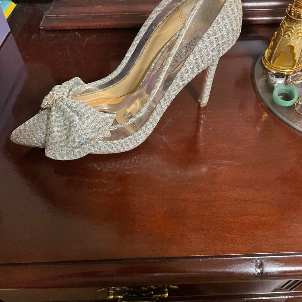 Silver Badgley Mischka Heels